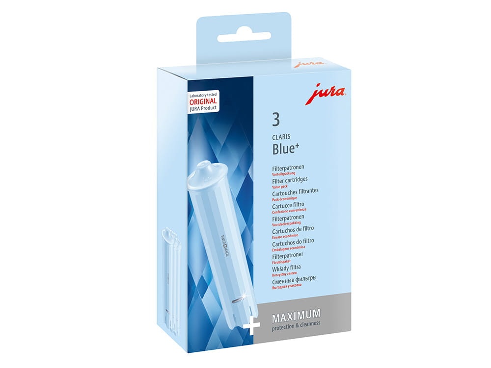 JURA Filterpatrone CLARIS Blue+ 3er-Set - Vorteilspackung, Produktansicht